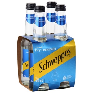 Picture of Schweppes Dry Lemonade 4pack Bottles 330ml