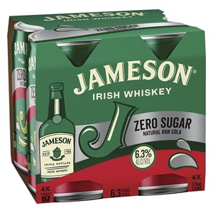 Picture of Jameson n Zero Cola 4pk Cans 375ml