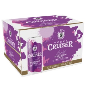 Picture of Cruiser 7% Vodka Blackcurrant & Apple 12pack Cans 250ml