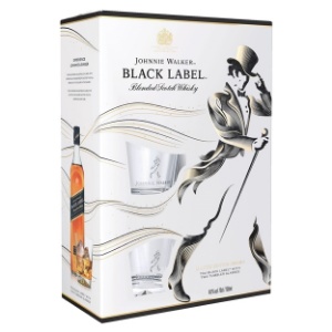 Picture of Johnnie Walker Black Label 12YO Scotch Whisky 700ml + 2xHigh Ball Glasses GiftPK