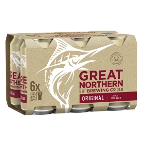 Picture of Great Northern Original 4.2% 6pk Cans 375ml