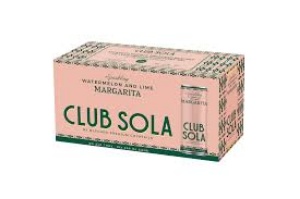 Picture of Club Sola Watermelon Lime Margarita 10pk Cans 250ml
