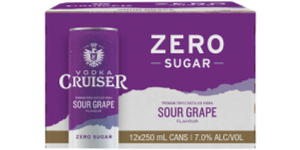 Picture of Cruiser 7% Vodka Zero Sugar Grape 12pk Cans 250ml