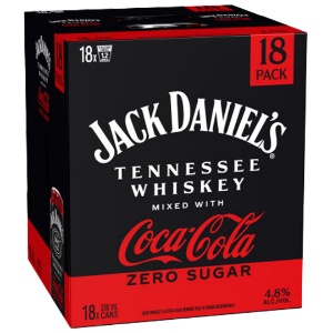 Picture of Jack Daniels Whiskey n Coke Zero 4.8% 18pk Cans 330ml
