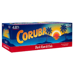 Picture of Coruba 4.8% Rum & Cola 10pack Cans 330ml
